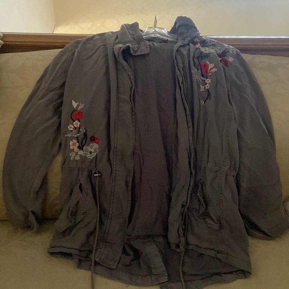 Grey Embroidered Jacket